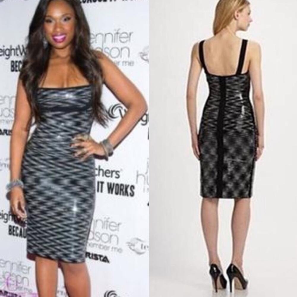 Herve leger Katherine sequin bodycon dress Sz XS